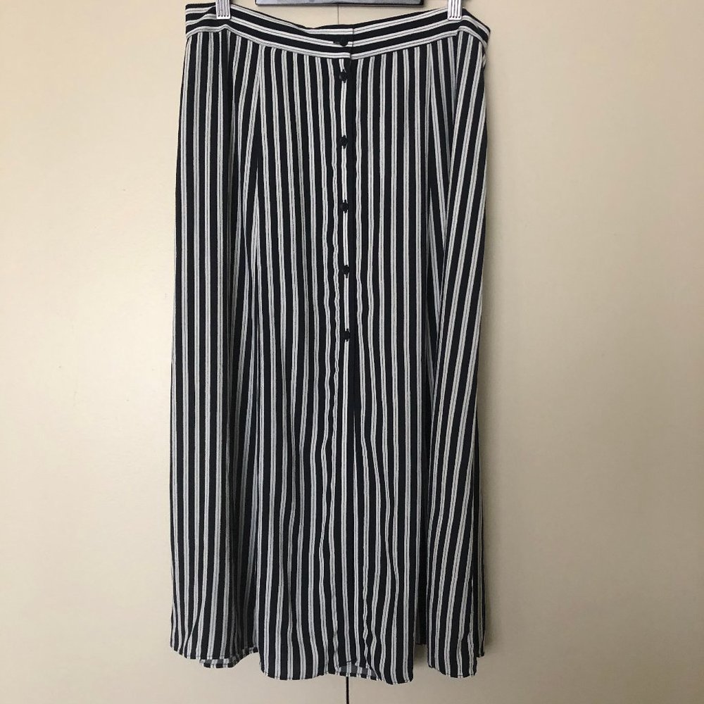 NWT & OTHER STORIES Black/White Striped Skirt